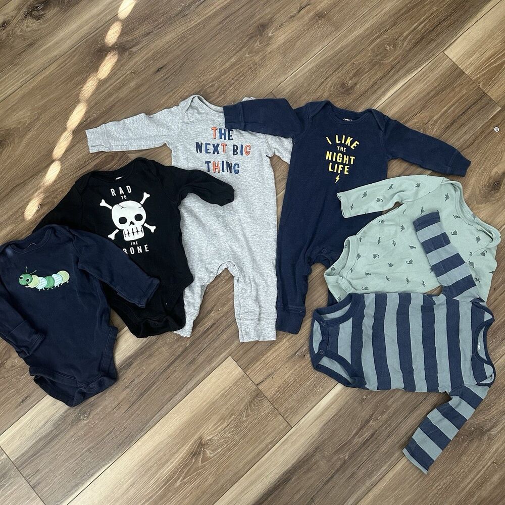 Baby Long Sleeve Clothes Lot 6 Pieces | Carter’s Gymboree Old Navy | 3–6 Months
